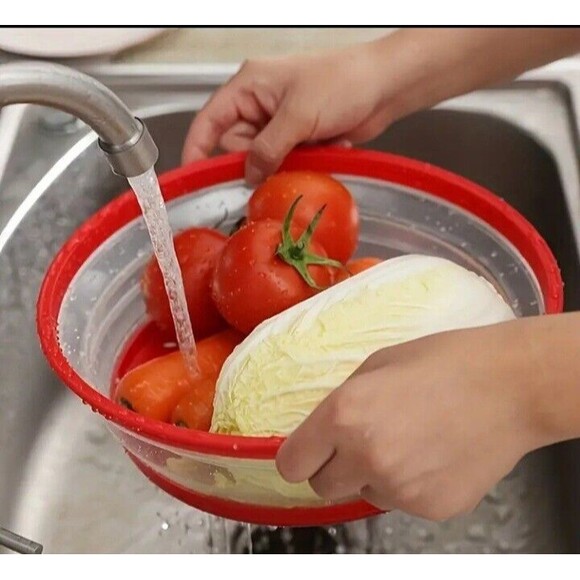 Microwave (Collapsible Cover)-(Red/Clear)-(Size 10.5 inch-26.5cm)-(New)-$33.00 - Picture 9 of 12